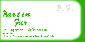 martin fur business card